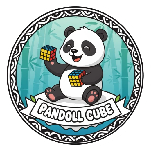Pandoll Cube round sticker